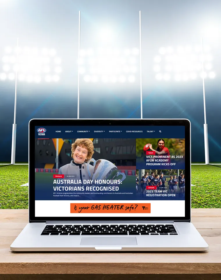 AFL Victoria - Custom CMS and Web Design & Development
