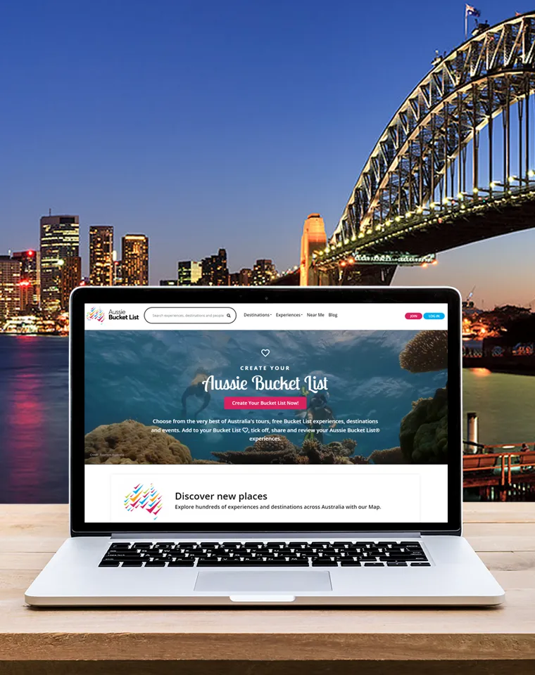 Aussie Bucket List - Startup Web and App Development