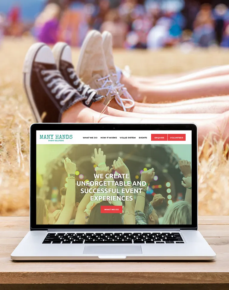 Many Hands Event Solutions - Startup Web Development